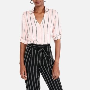 Express slim portofino shirt in pink NWT